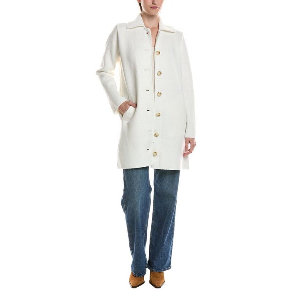 Michael Stars Womens Glacia Coatigan, White